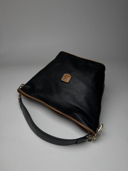 Vintage Celine Paris Sac Seau Leather Bag Black