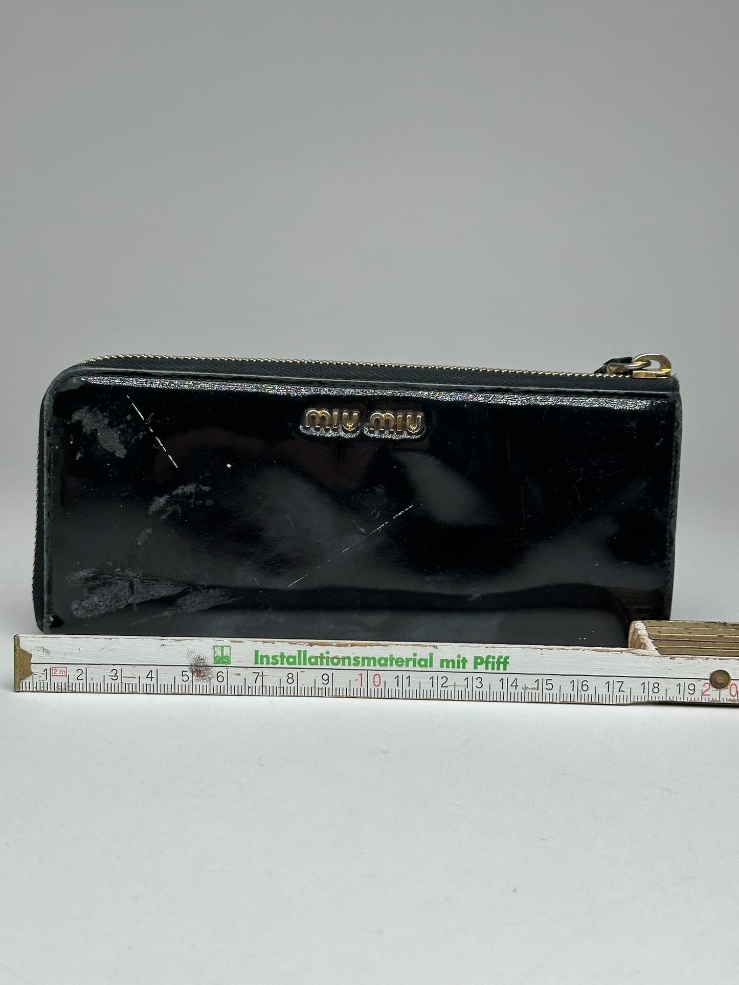 Vintage Miu Miu Patent Leather Wallet Black