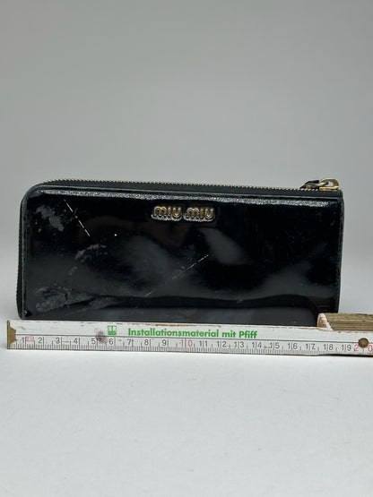 Vintage Miu Miu Patent Leather Wallet Black