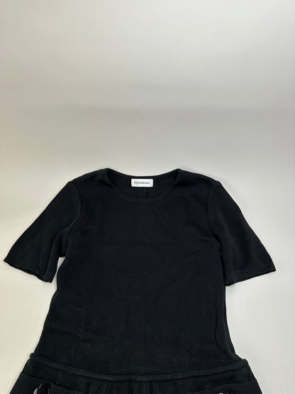 Vintage Saint Laurent Jersey Dress Black M