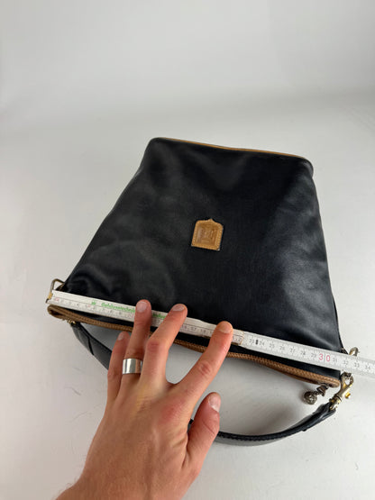 Vintage Celine Paris Sac Seau Leather Bag Black