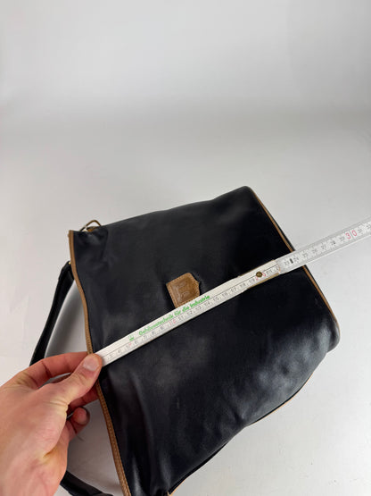 Vintage Celine Paris Sac Seau Leather Bag Black