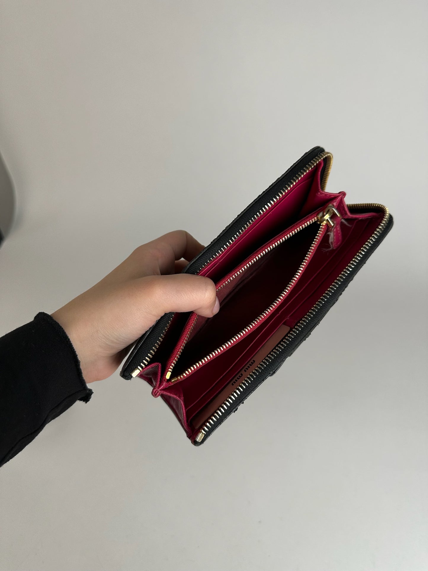 Vintage Miu Miu Patent Leather Wallet Black