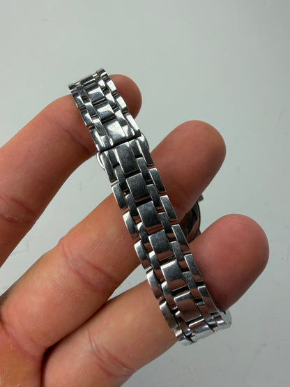 Vintage Fendi Stainless Steel Bracelet Watch Pink Dial Silver