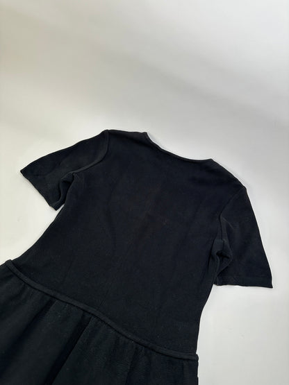 Vintage Saint Laurent Jersey Dress Black M