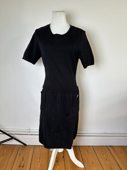 Vintage Saint Laurent Jersey Dress Black M