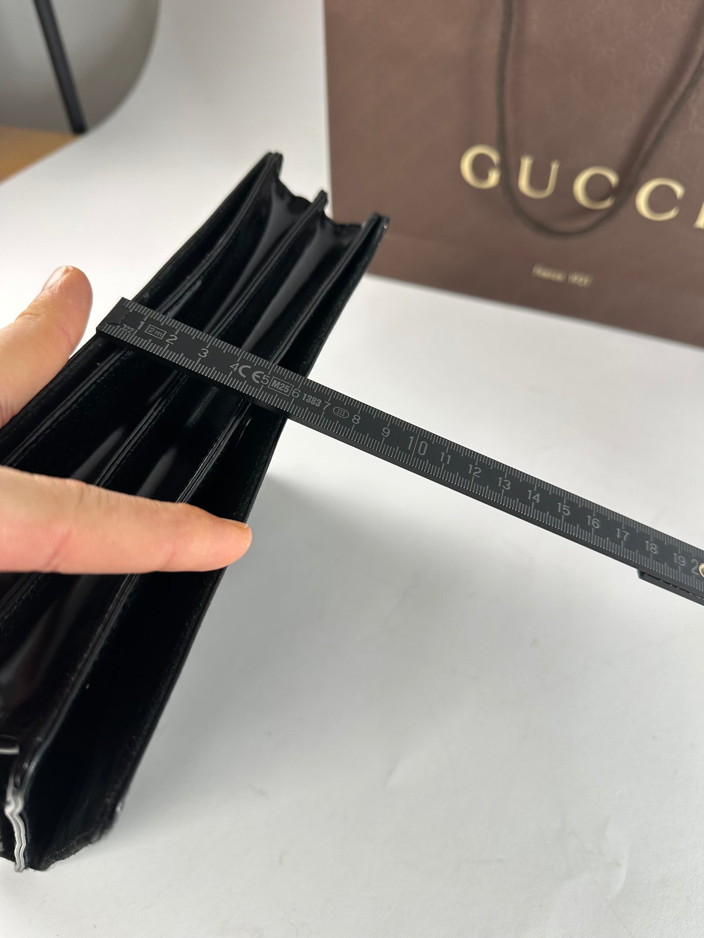 Vintage Gucci Horsebit Patent Leather Bag Black