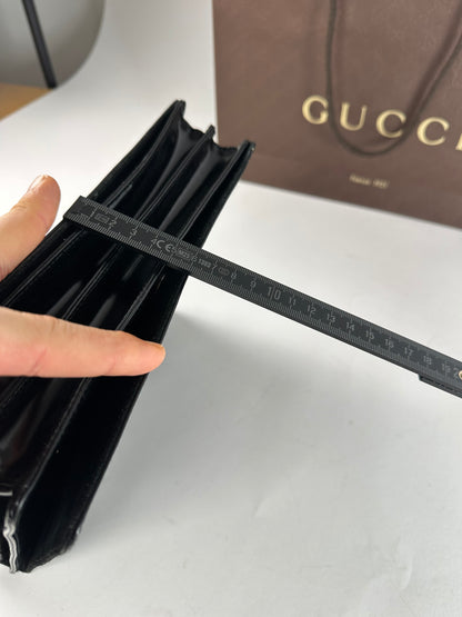 Vintage Gucci Horsebit Patent Leather Bag Black