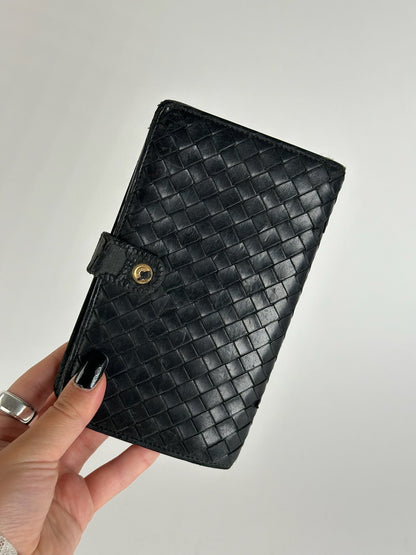 Vintage Bottega Veneta Leather wallet brown black