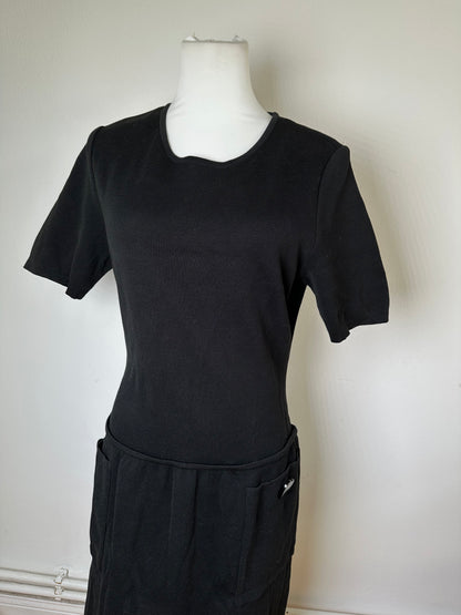 Vintage Saint Laurent Jersey Dress Black M