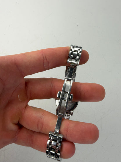 Vintage Fendi Stainless Steel Bracelet Watch Pink Dial Silver