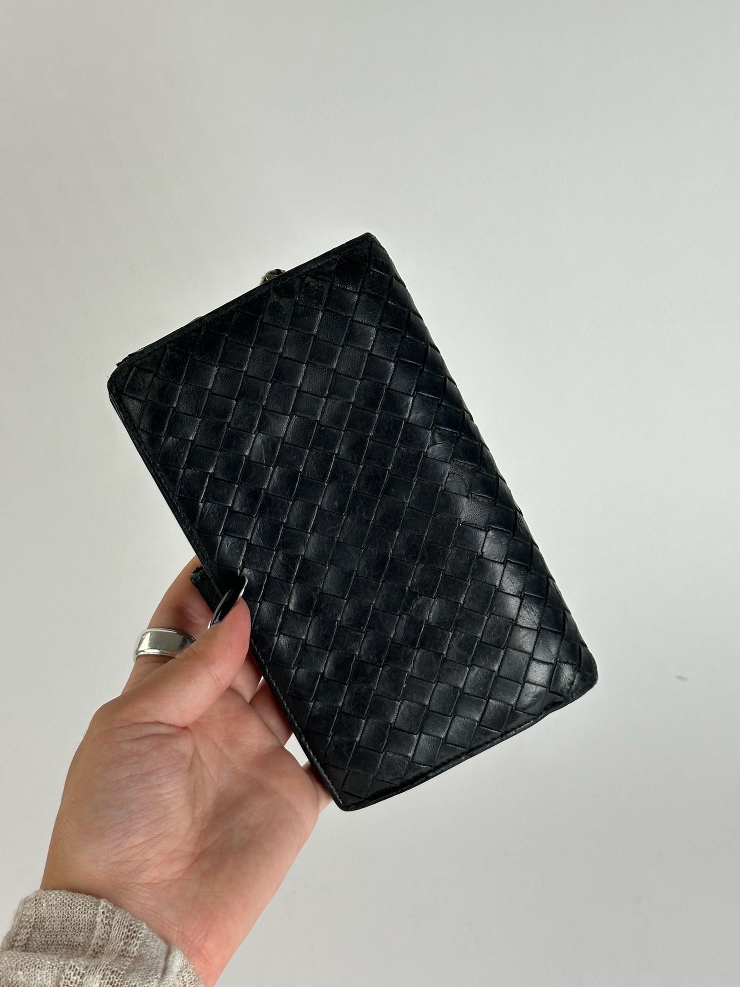 Vintage Bottega Veneta Leather wallet brown black