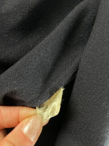 Vintage Ferragamo Wool Blend Trench Coat Dark Navy L
