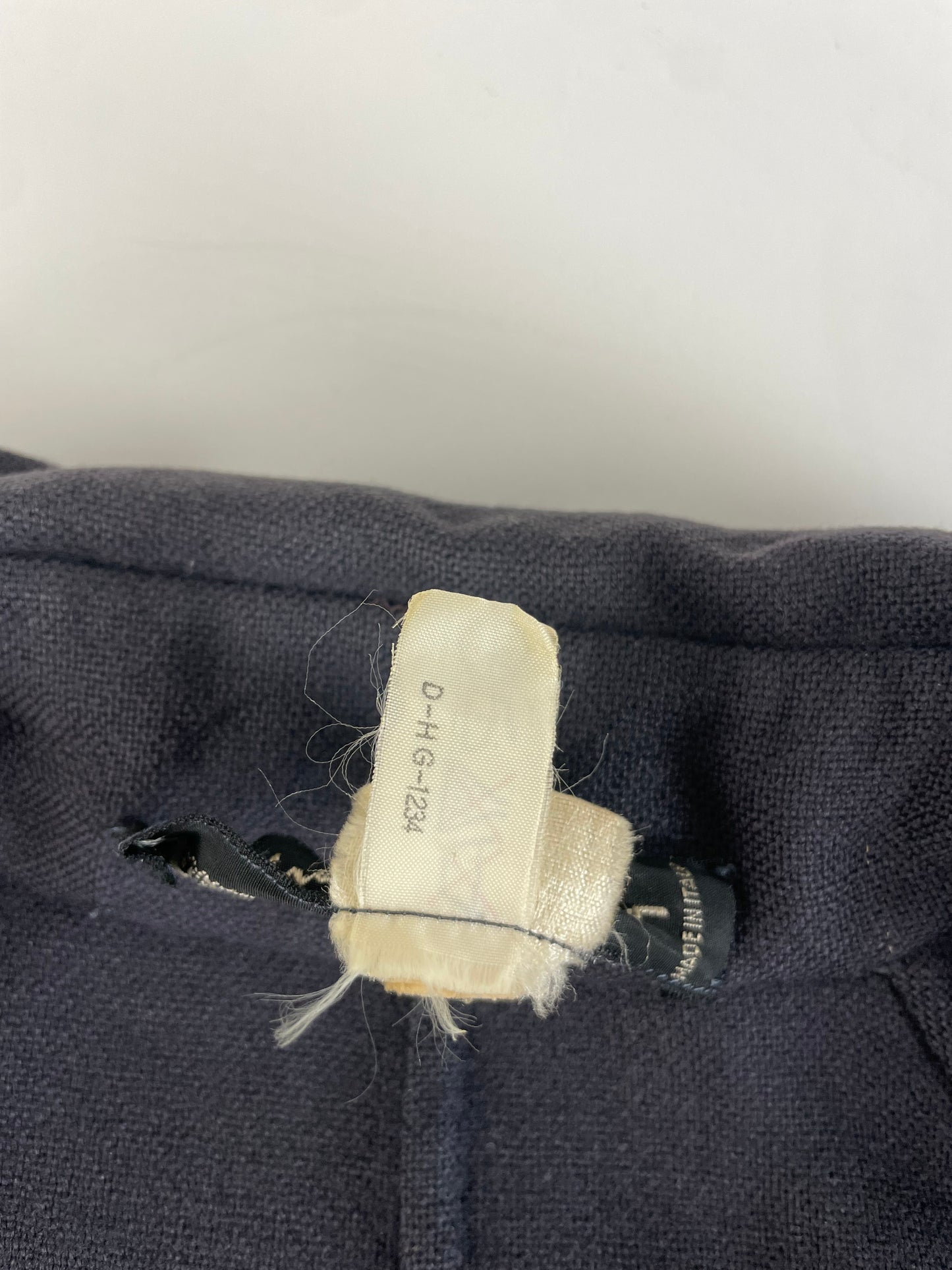 Vintage Ferragamo Wool Blend Trench Coat Dark Navy L
