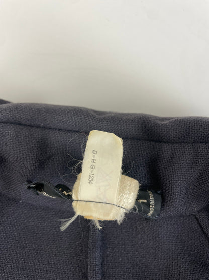 Vintage Ferragamo Wool Blend Trench Coat Dark Navy L
