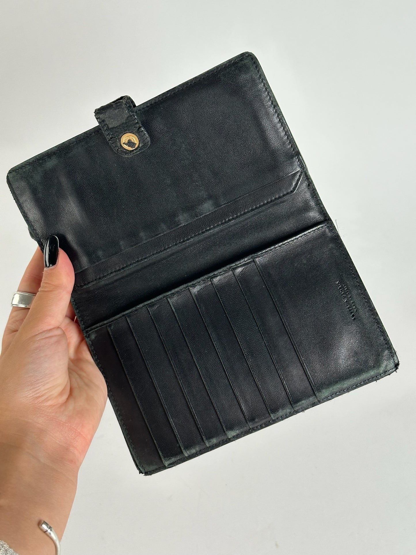 Vintage Bottega Veneta Leather wallet brown black