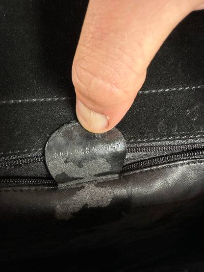 Vintage Gucci Horsebit Patent Leather Bag Black