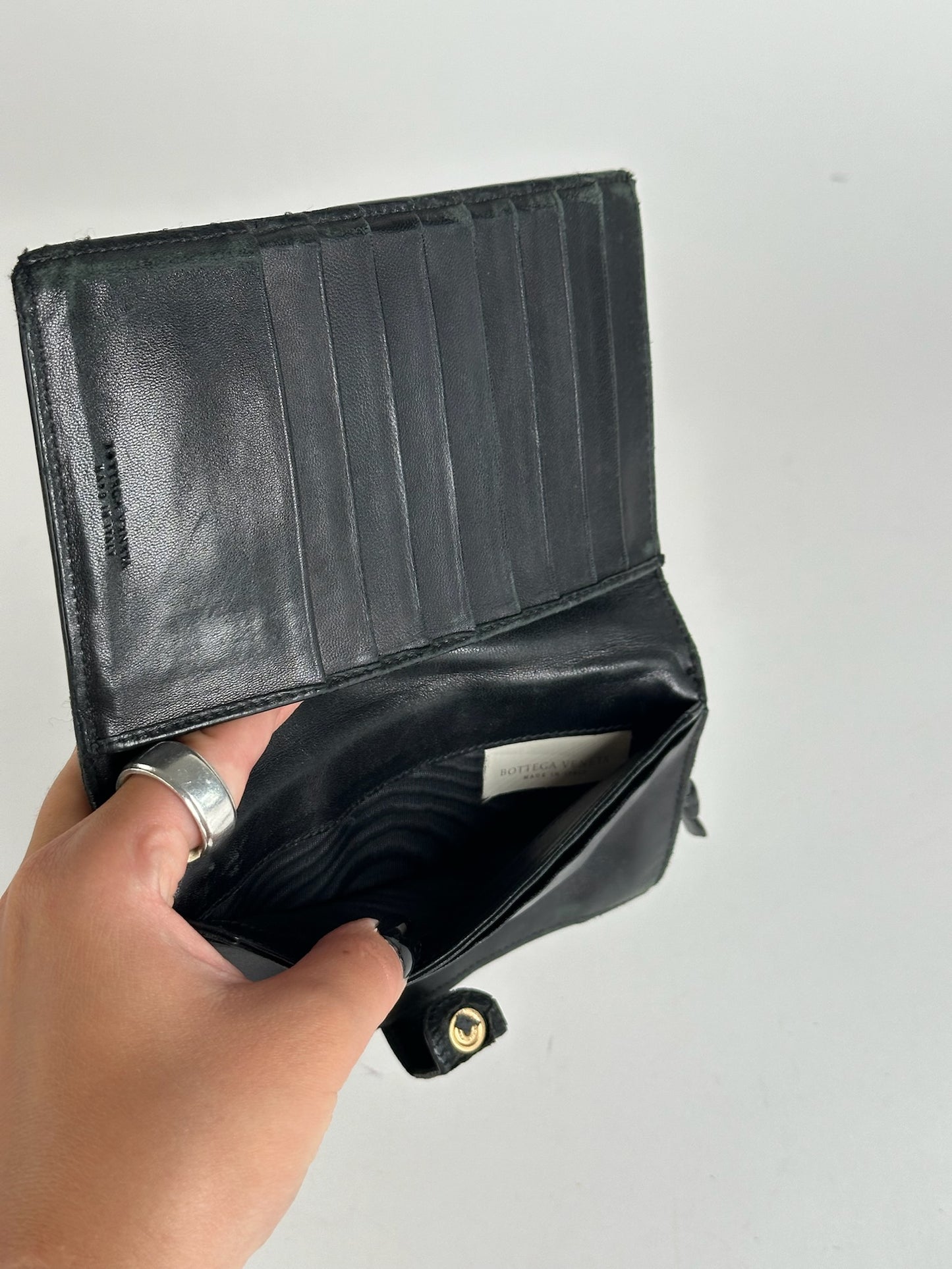 Vintage Bottega Veneta Leather wallet brown black