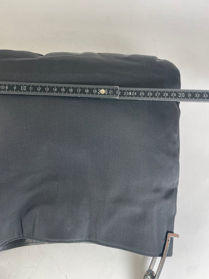 Vintage Gucci Nylon Shoulder Bag Black Silver