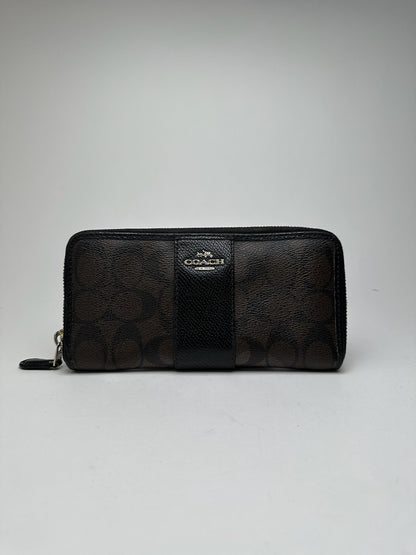 Vintage Coach Leather wallet black purple