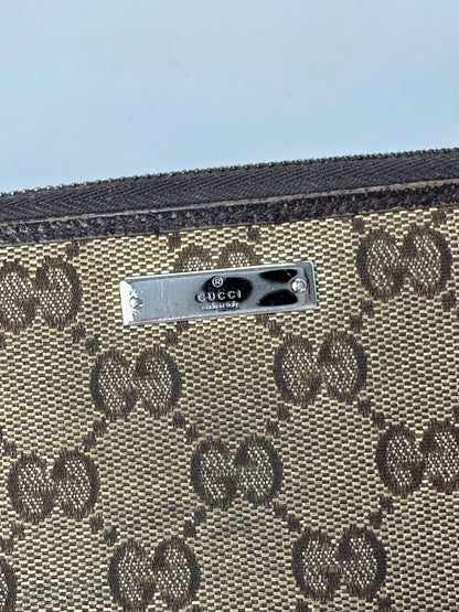 Vintage Gucci GG Supreme Bifold Wallet c. Late 2000s Beige Brown