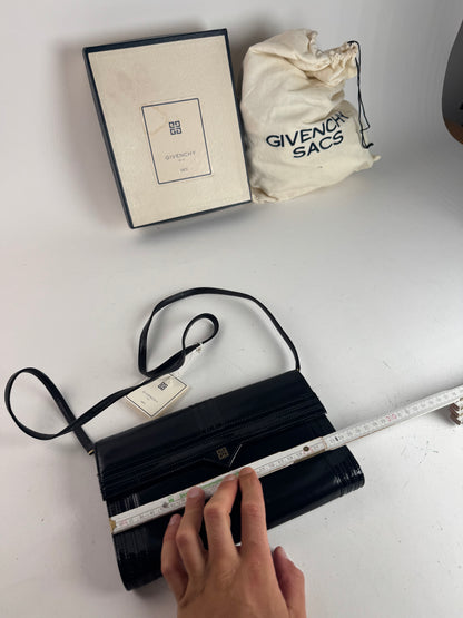 Sac vintage en cuir verni noir Givenchy
