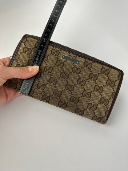 Vintage Gucci GG Supreme Bifold Wallet c. Late 2000s Beige Brown