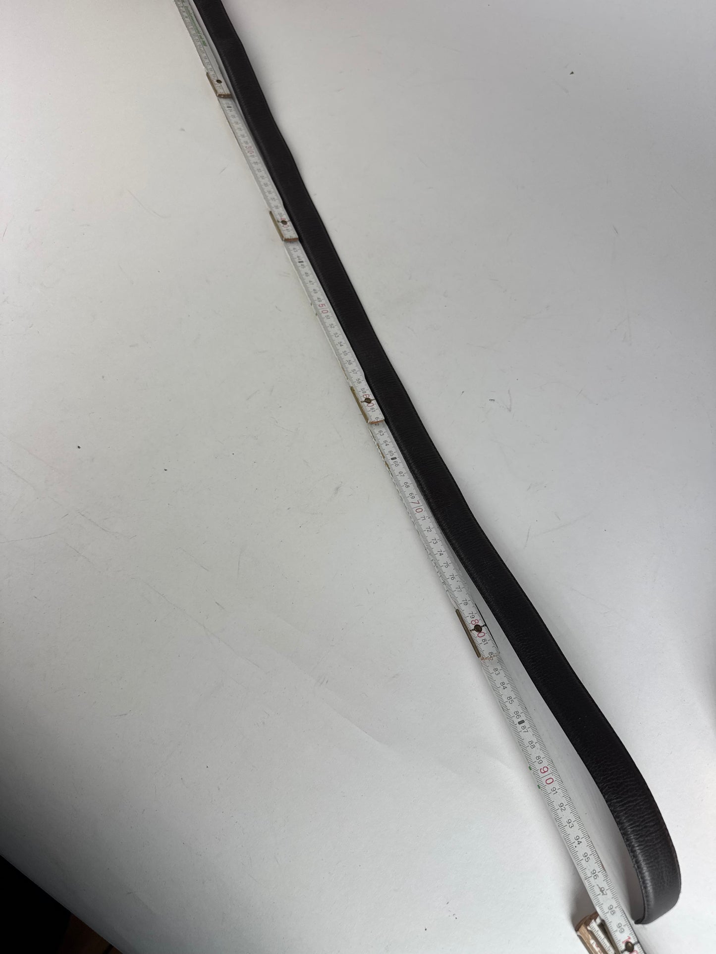 Vintage Yves Saint Laurent Snake Emblossed Leather Belt Black