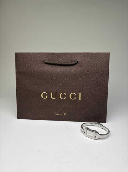 Vintage Gucci Stainless Steel Bracelet Watch Silver