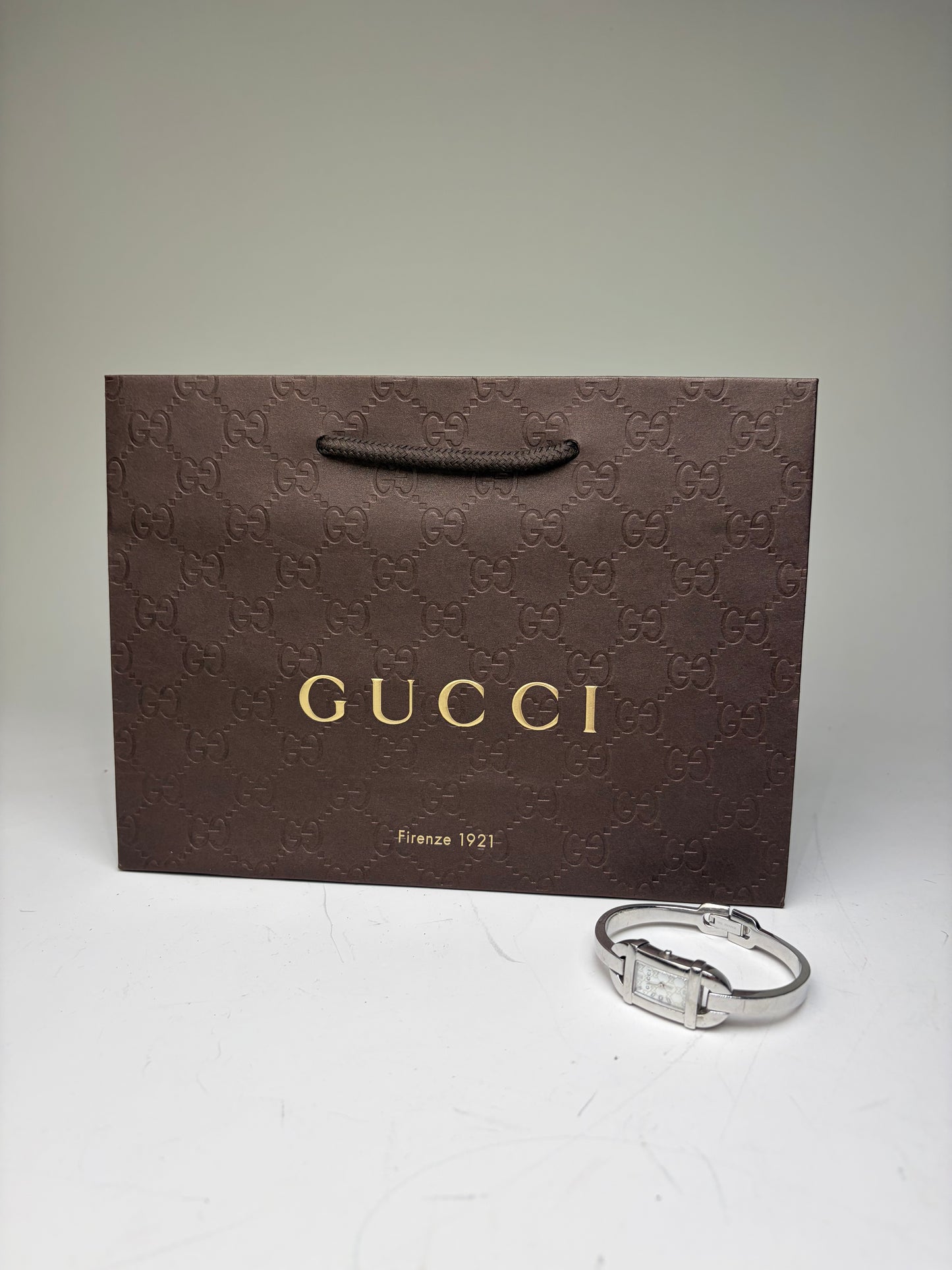 Vintage Gucci Stainless Steel Bracelet Watch Silver