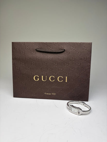 Vintage Gucci Stainless Steel Bracelet Watch Silver