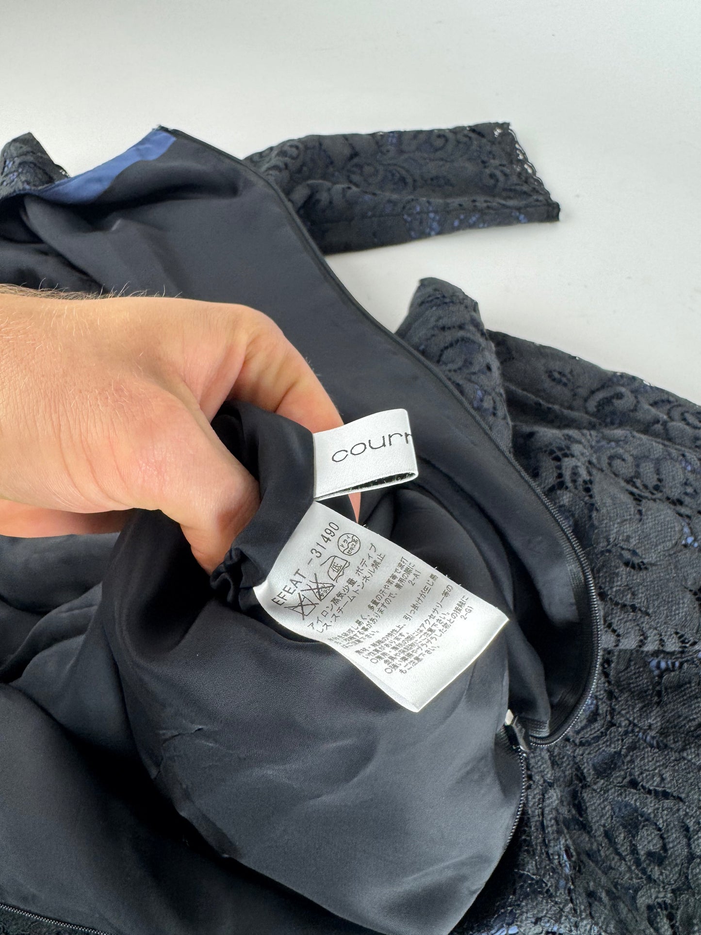 Vintage Courreges Dress Blue Black 38/M