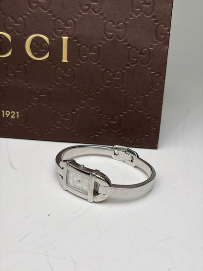 Vintage Gucci Stainless Steel Bracelet Watch Silver