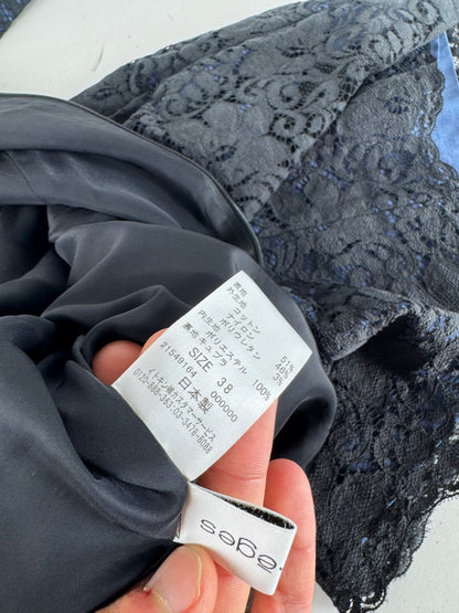 Vintage Courreges Dress Blue Black 38/M