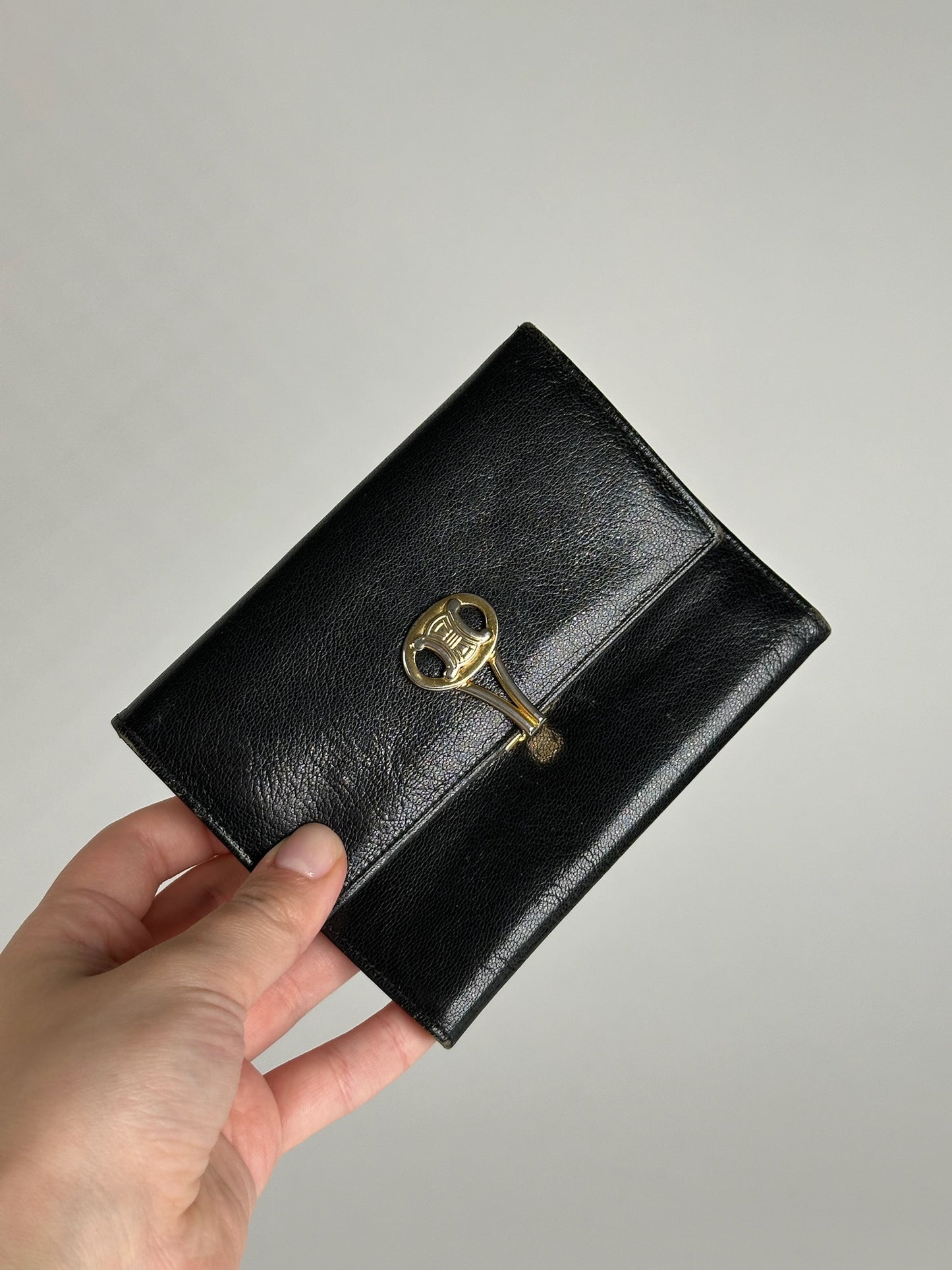 Vintage Celine Paris Leather Wallet black