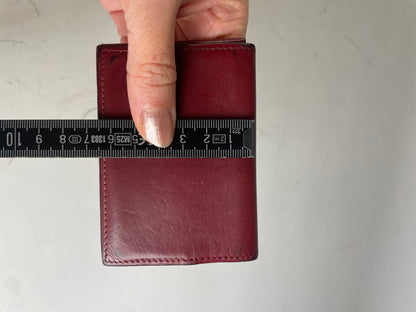 Vintage Hermes Leather Card Holder Red