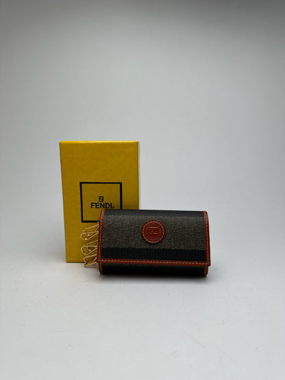 Vintage Fendi Roma Key Holder Brown