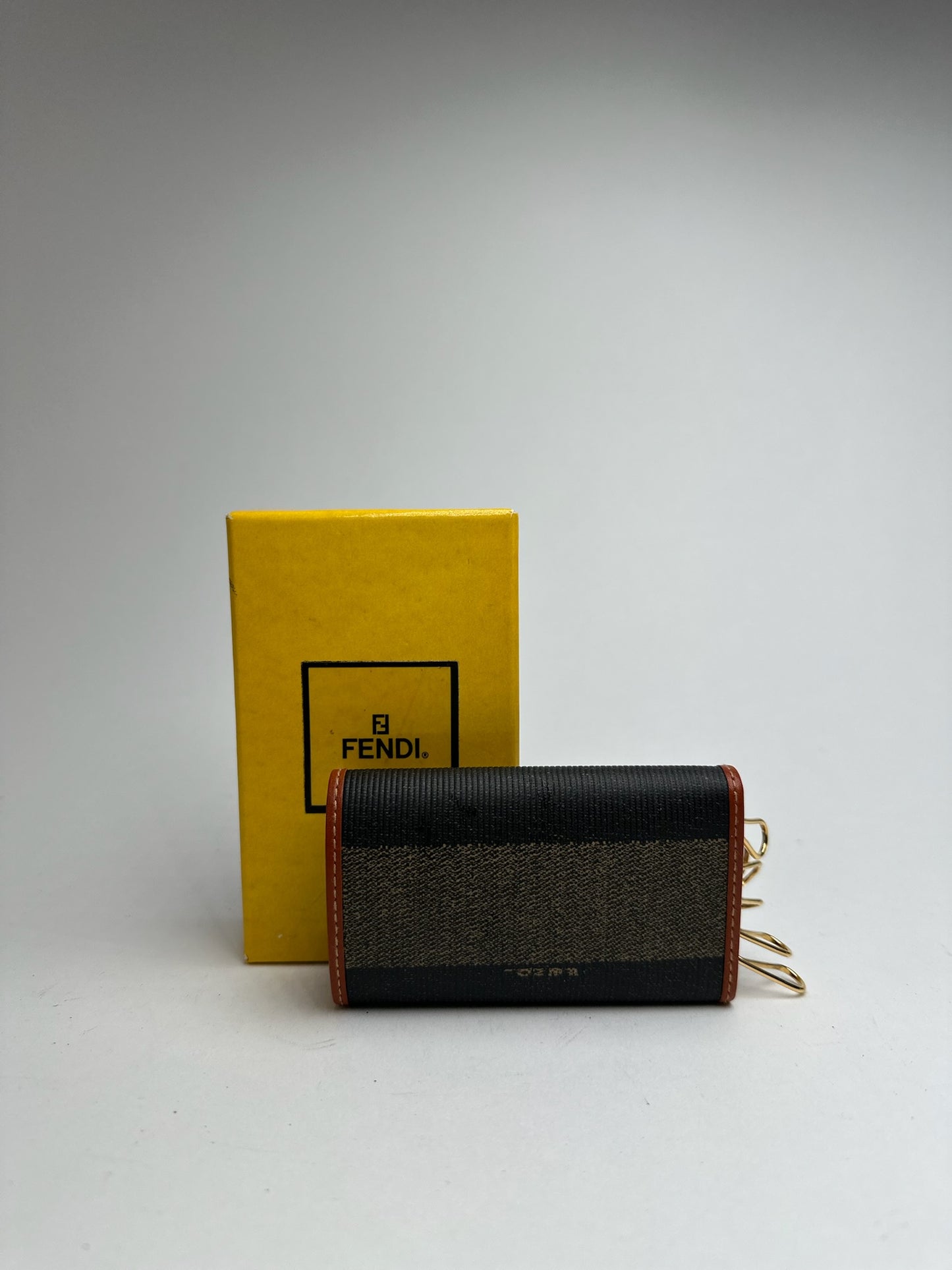 Vintage Fendi Roma Key Holder Brown