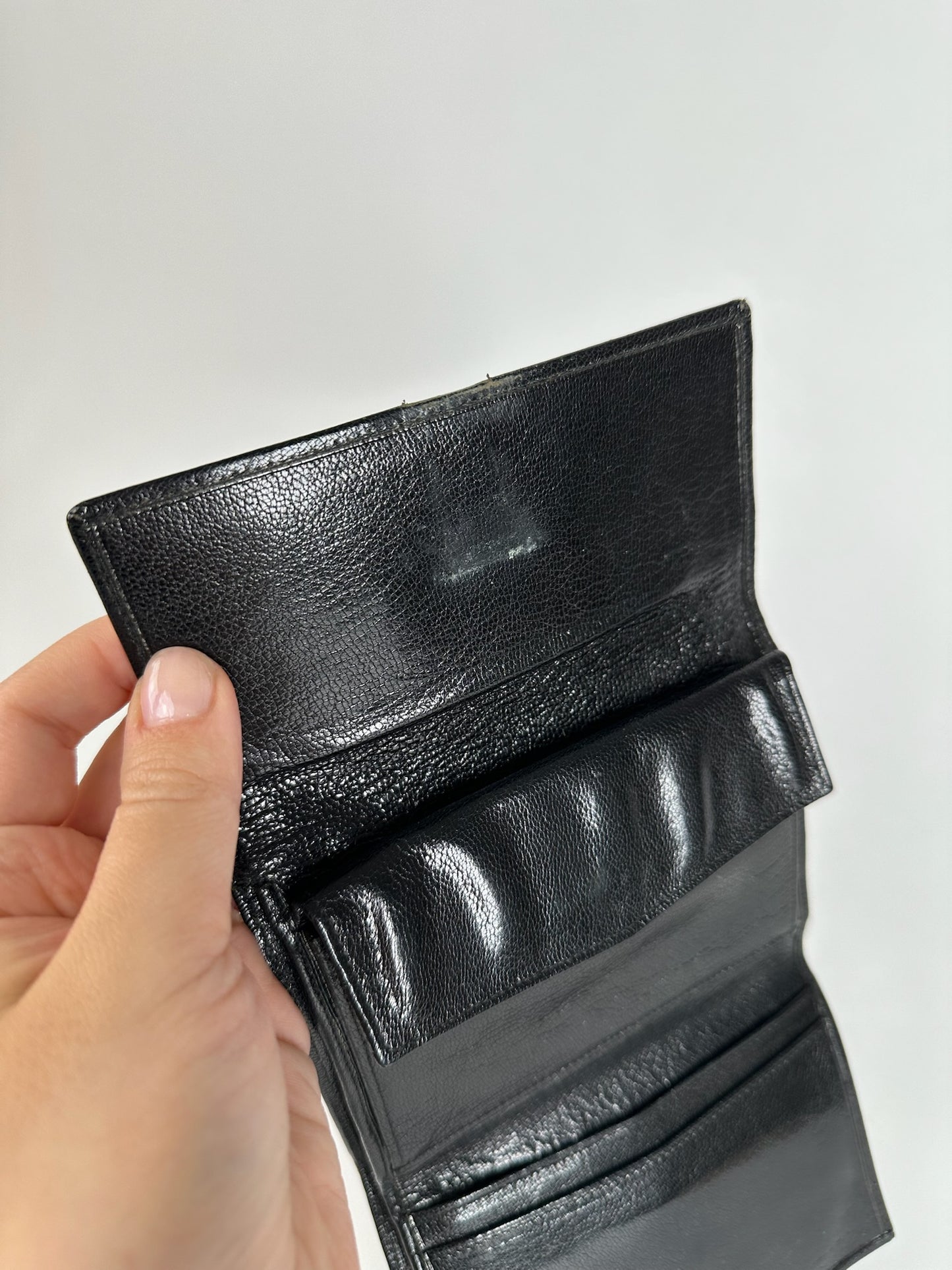 Vintage Celine Paris Leather Wallet black