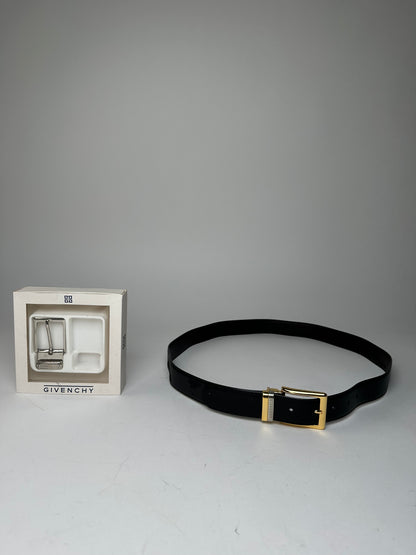 Givenchy Leather Belt Set Black New