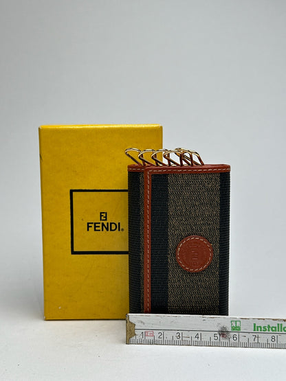 Vintage Fendi Roma Key Holder Brown