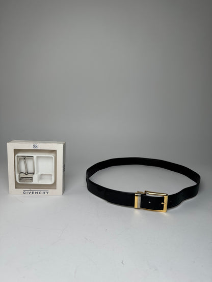 Givenchy Leather Belt Set Black New