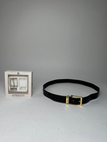 Givenchy Leather Belt Set Black New