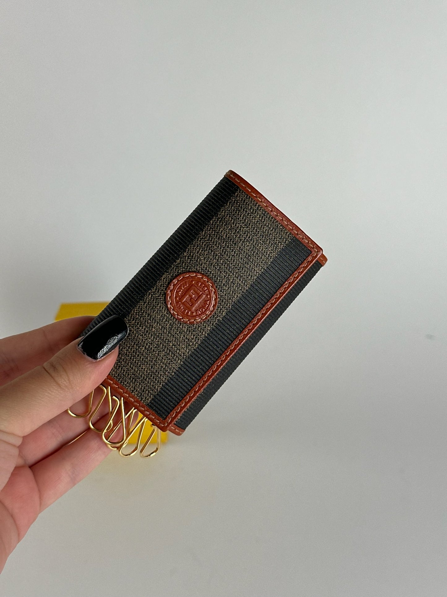 Vintage Fendi Roma Key Holder Brown