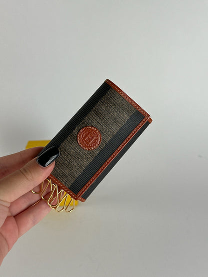 Vintage Fendi Roma Key Holder Brown