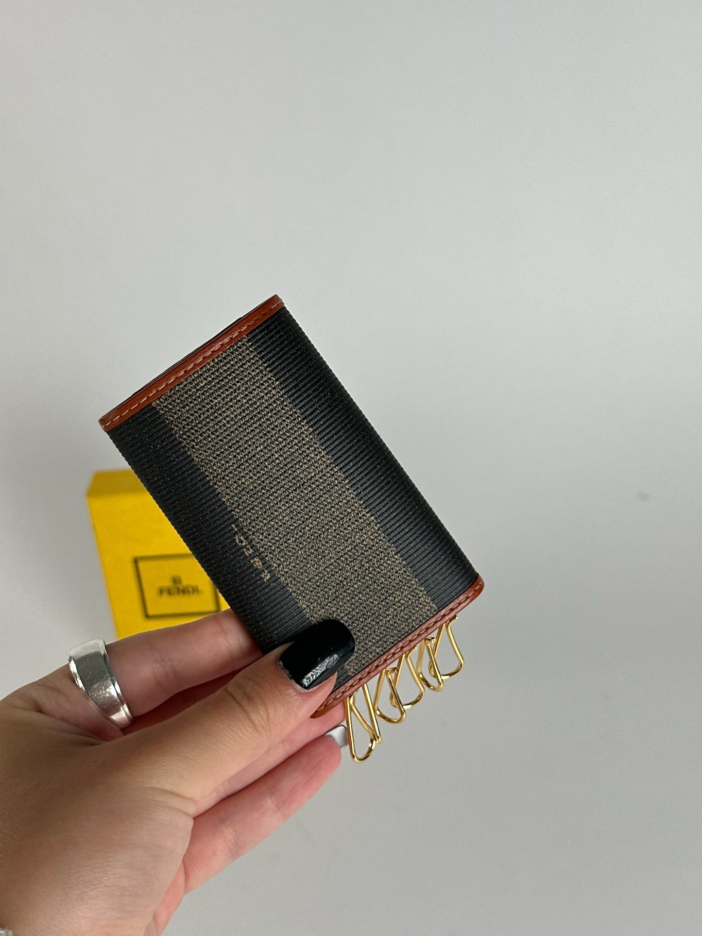 Vintage Fendi Roma Key Holder Brown