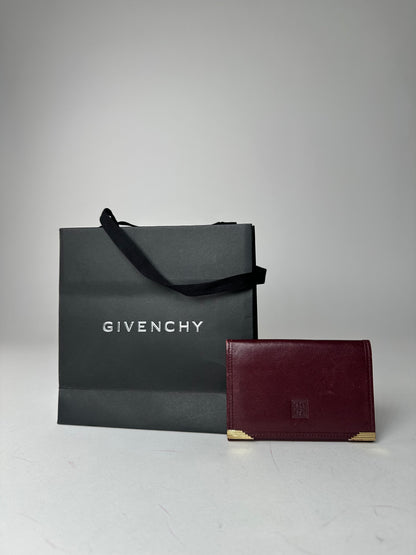 Vintage Givenchy Flapable Leather Card Holder Purple