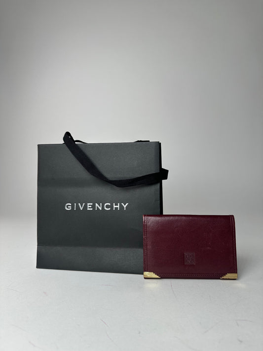 Vintage Givenchy Flapable Leather Card Holder Purple