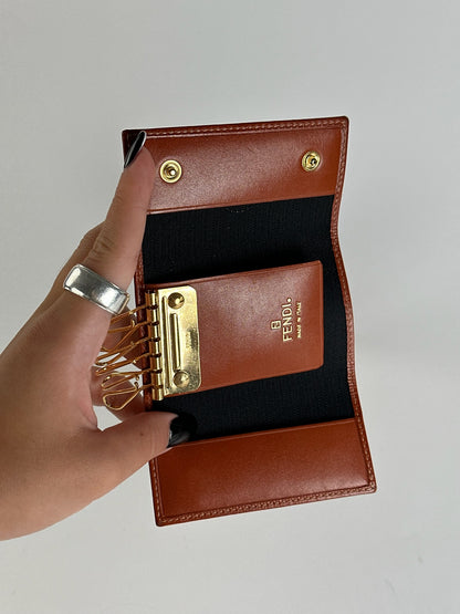 Vintage Fendi Roma Key Holder Brown