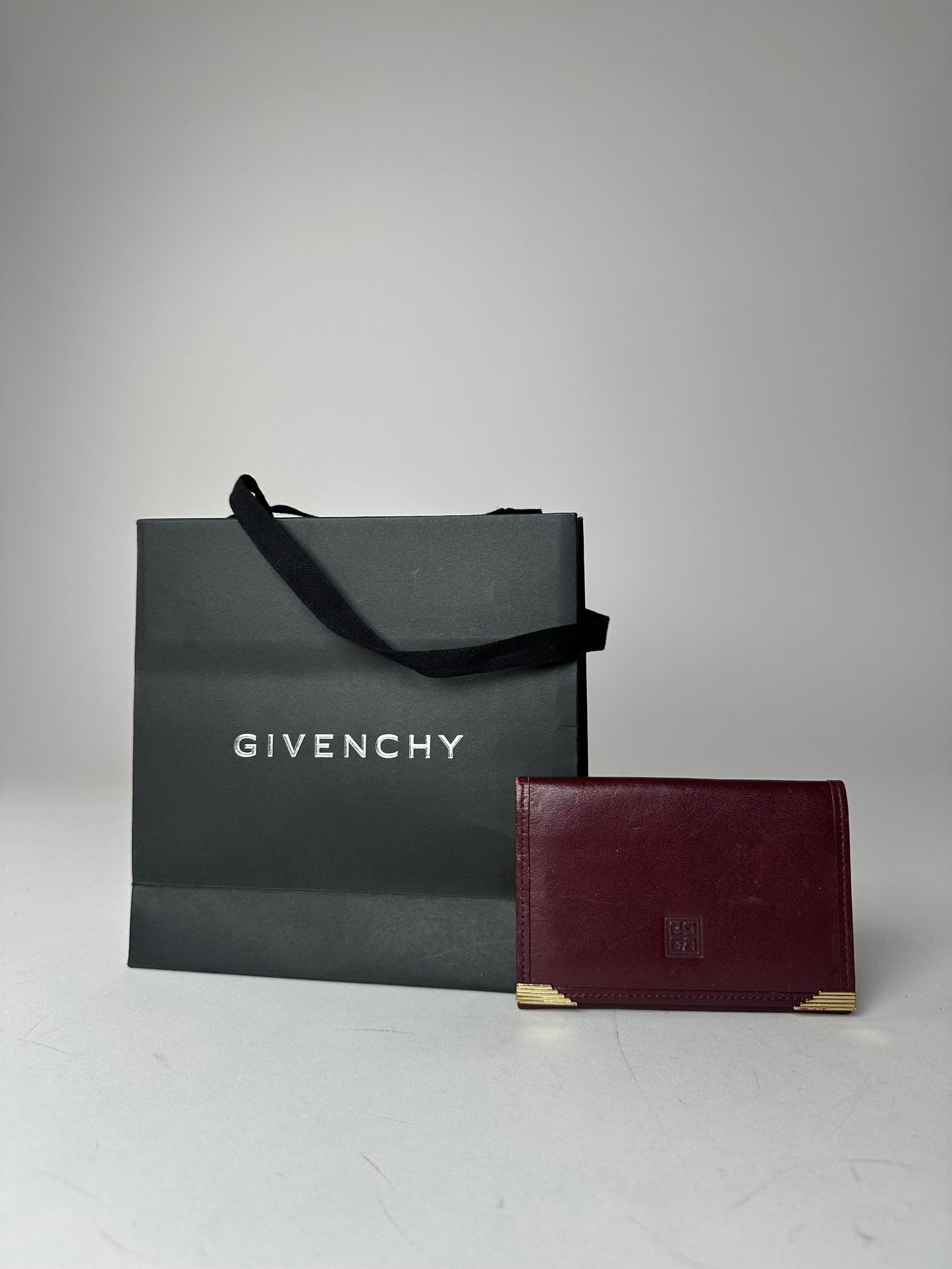 Vintage Givenchy Flapable Leather Card Holder Purple